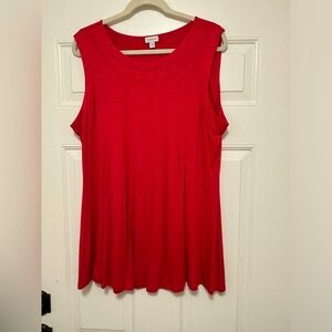 Avenue Red Sleeveless Tank Top 18W NWOT
